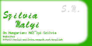 szilvia malyi business card